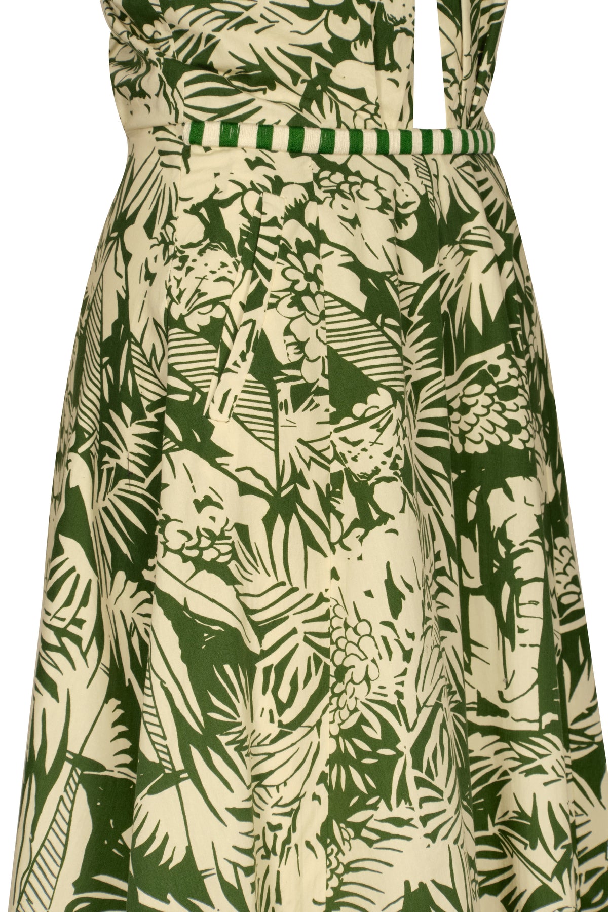 Robe Heritage à nouer au col en coton - Vert