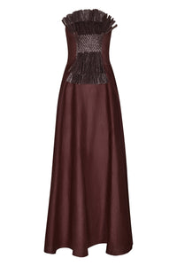 Robe Unforgiven lin - Marron