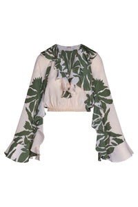 ‘Llevame’ Silk Top - Green