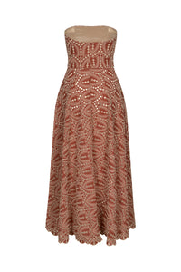 Bengala strapless dress - Wine