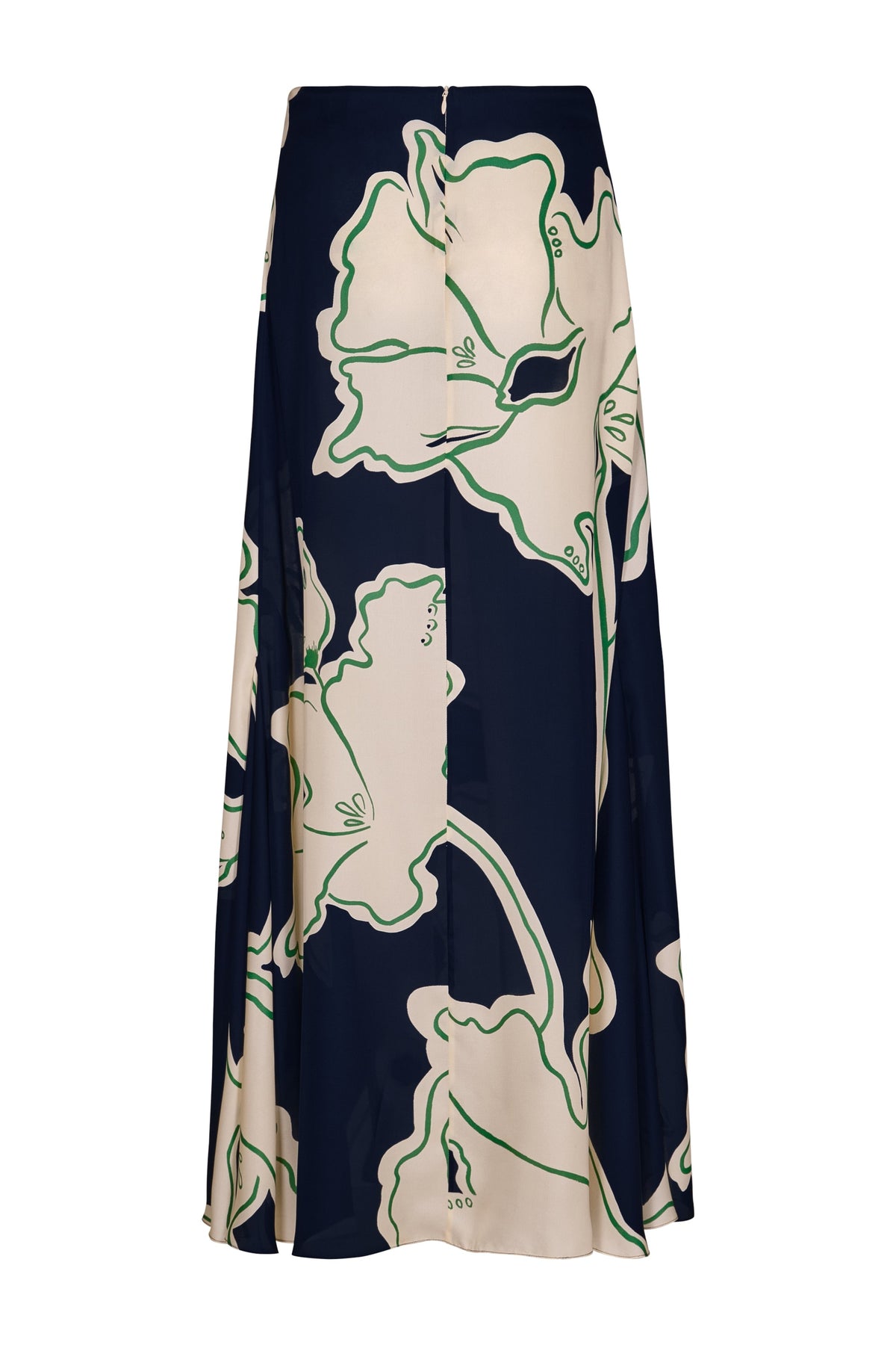 Magia flamenco skirt in silk - Navy blue