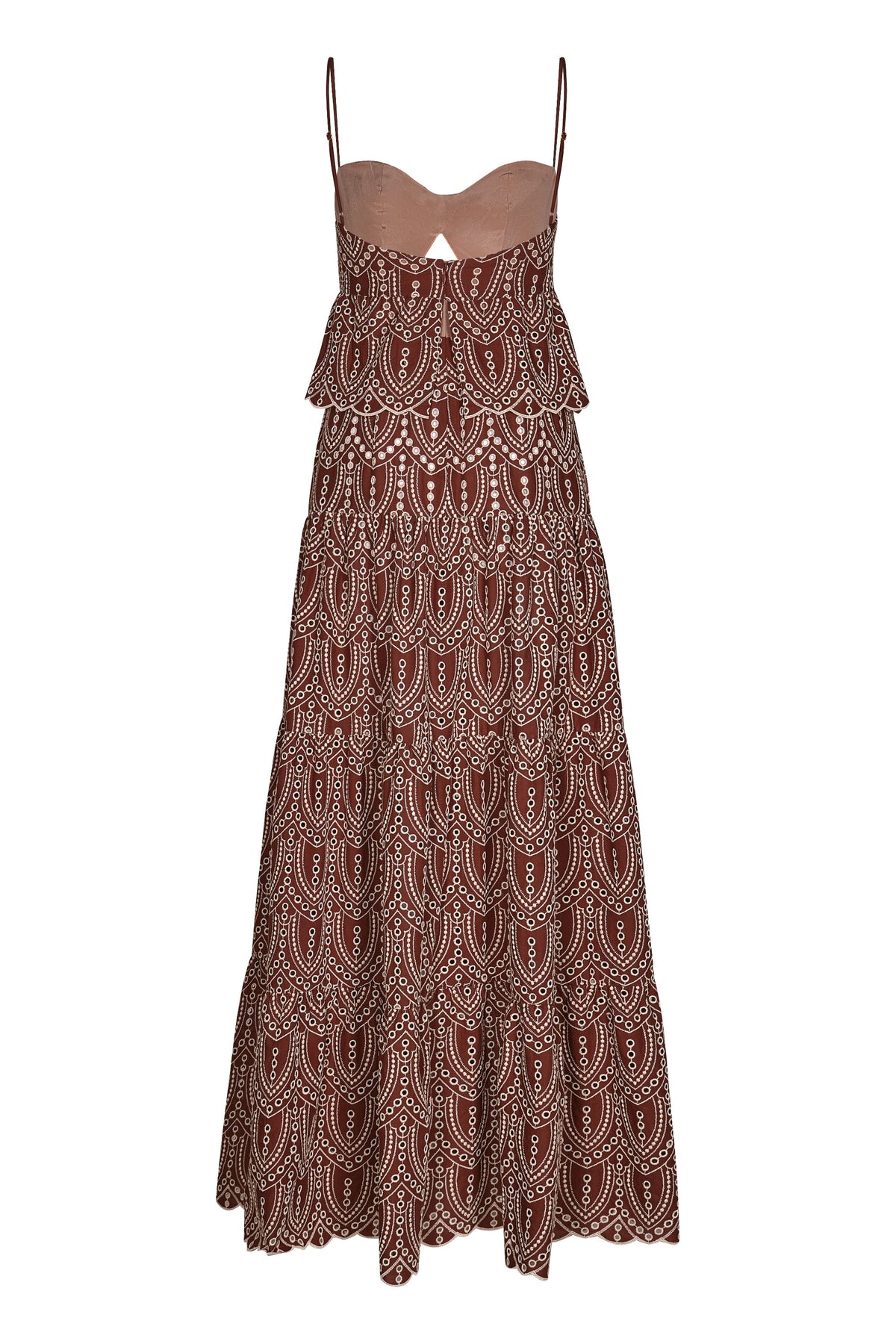 Entre flechas silk dress - Wine