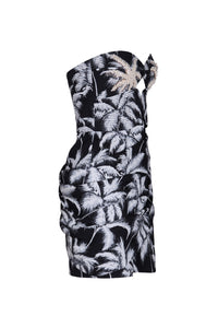 Robe Sombra tropical en soie - Noir
