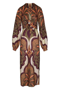 Across Paradise linen dress - Brown
