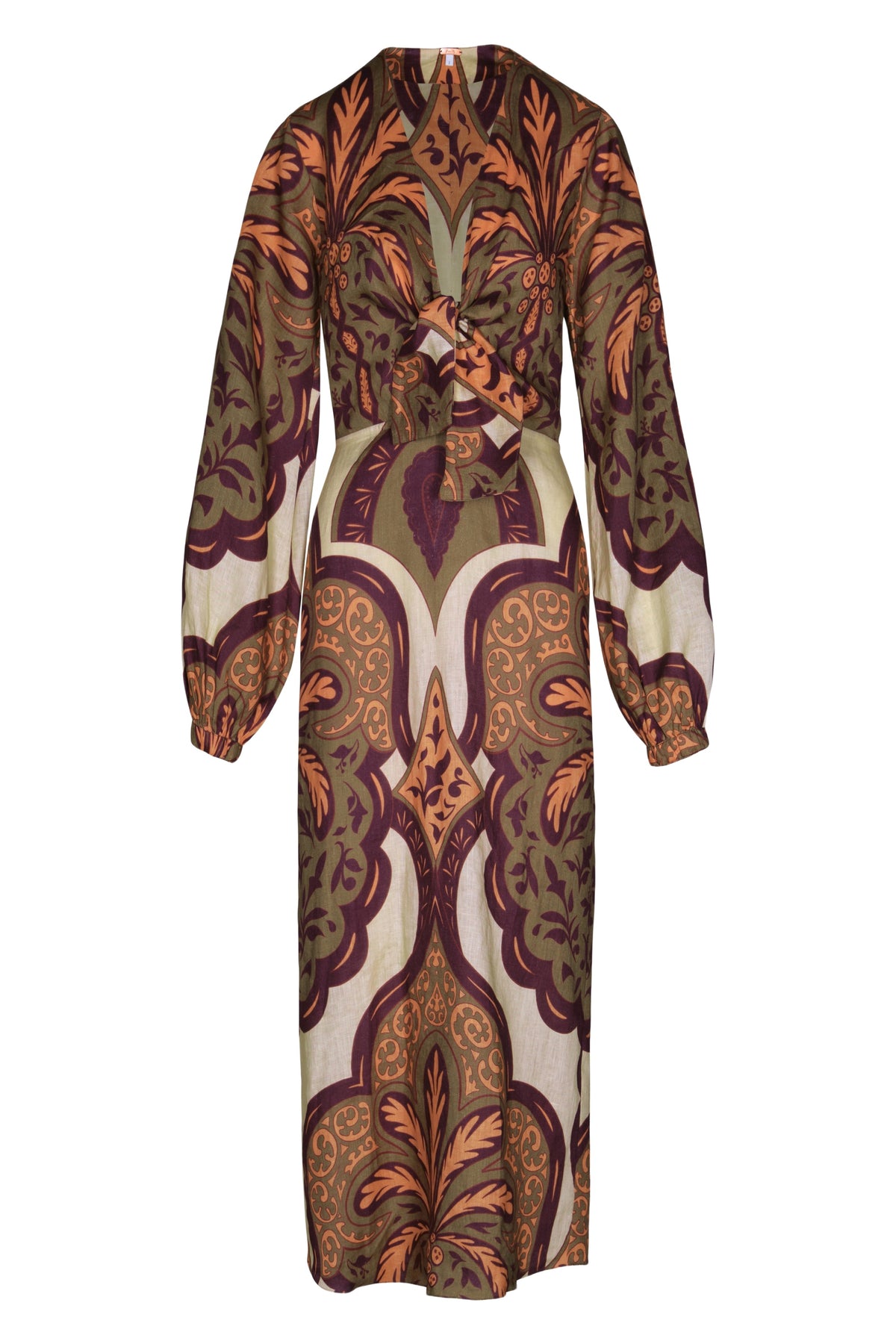 Across Paradise linen dress - Brown