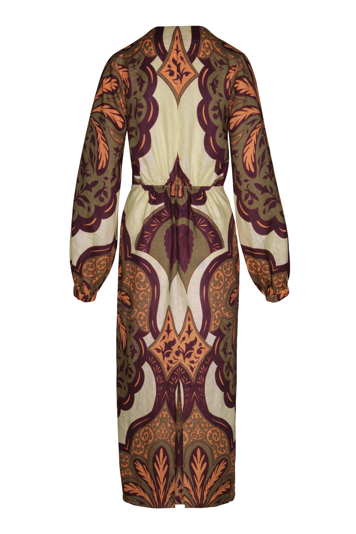 Across Paradise linen dress - Brown