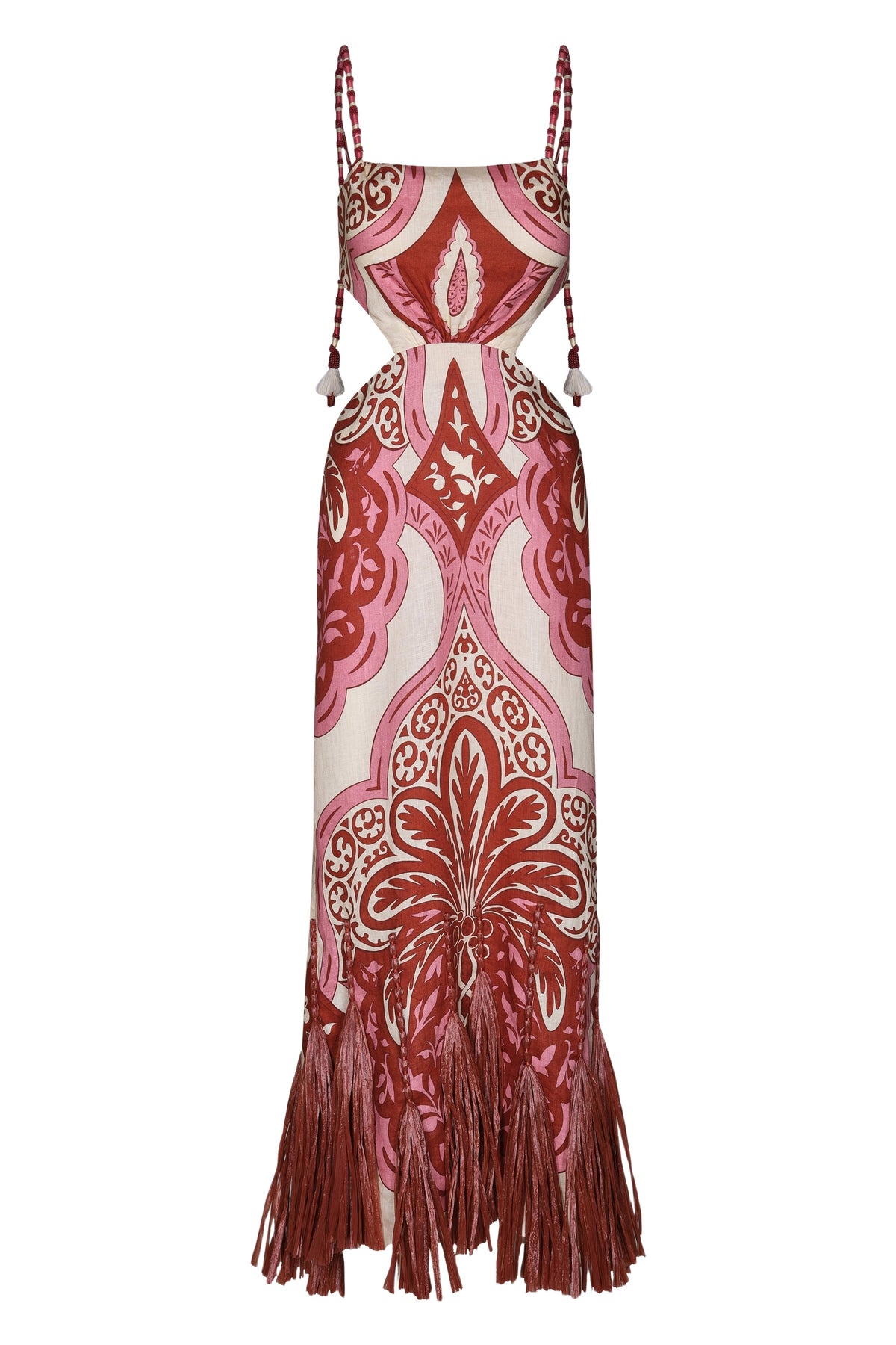 Counter Rhythm linen dress - Pink