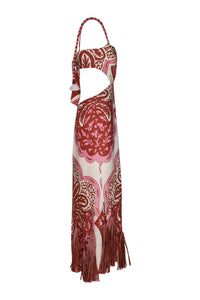 Counter Rhythm linen dress - Pink