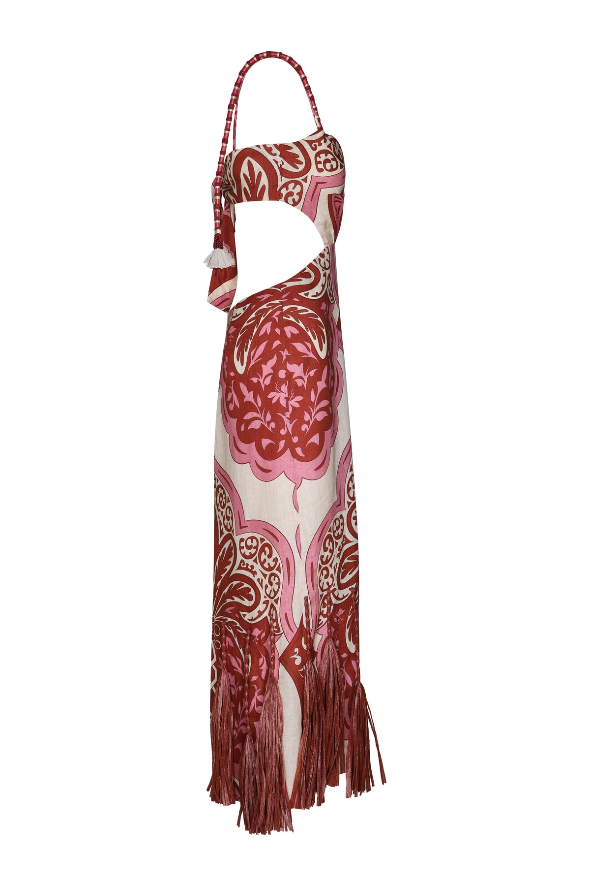 Counter Rhythm linen dress - Pink