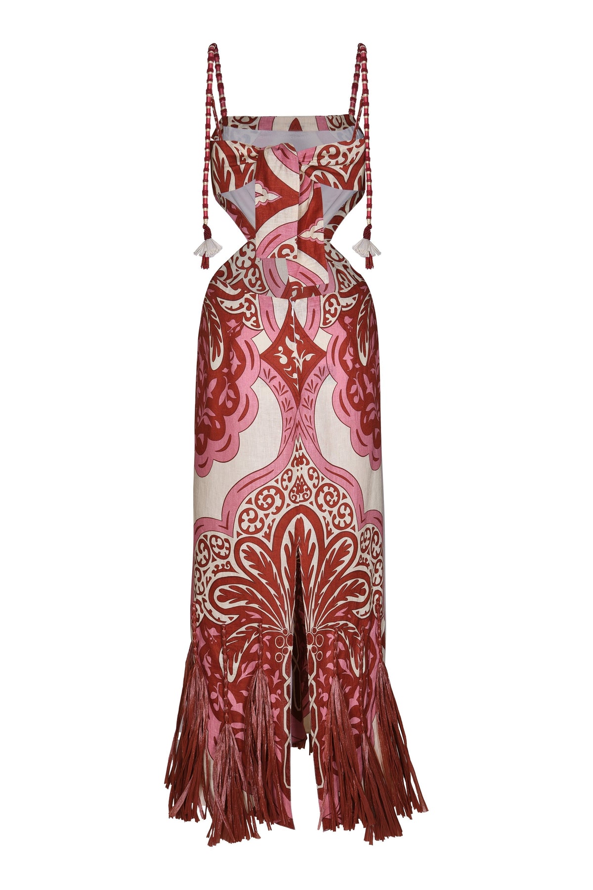 Counter Rhythm linen dress - Pink