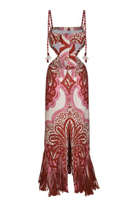 Counter Rhythm linen dress - Pink