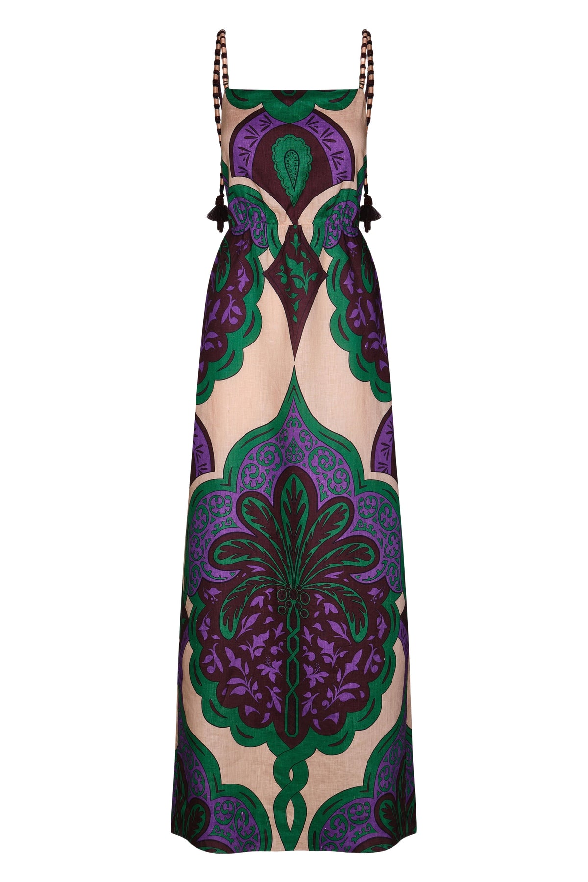 Robe Lucky charm en lin en soie - Violet