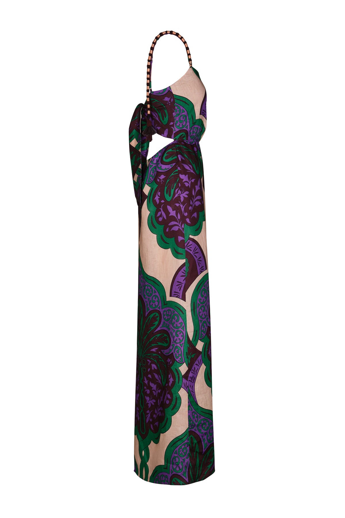 Robe Lucky charm en lin en soie - Violet