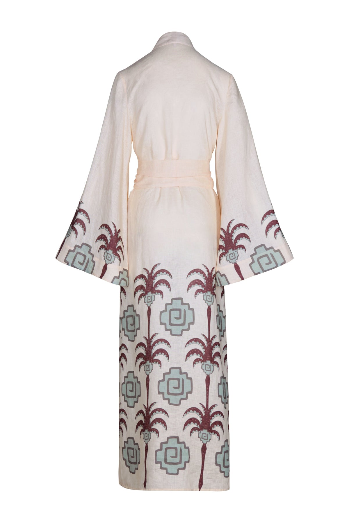 Kimono Boa whisper en lin - Marron