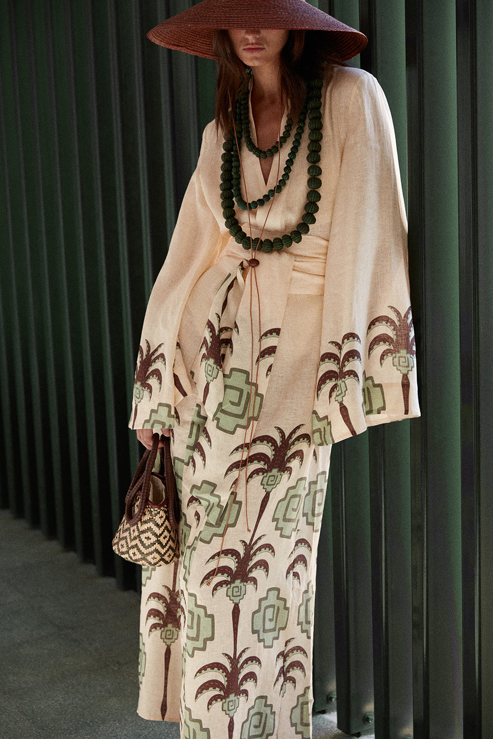 Boa Whisper linen kimono - Brown