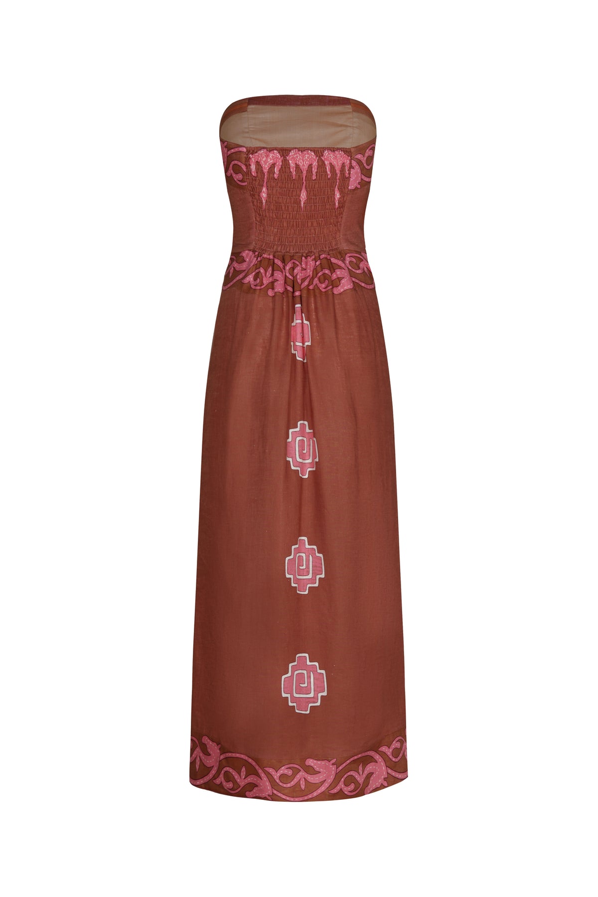 Ancient linen dress - Brown