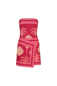 Robe courte Raiz ritual en coton - Rose