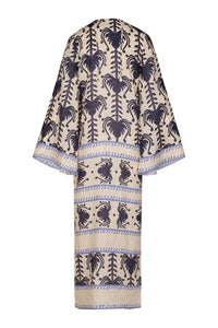 Wild Savannah silk tunic dress - Navy blue
