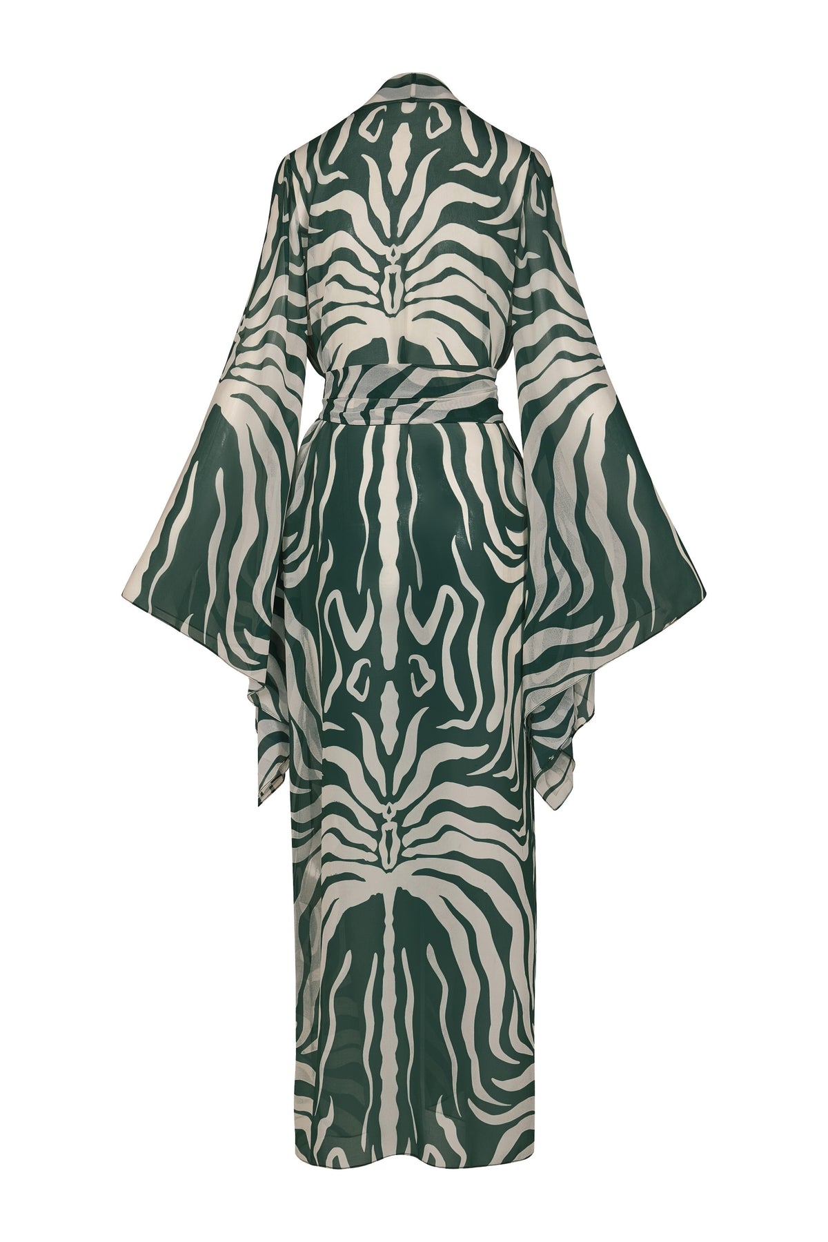 Kimono Amazon en soie - Vert