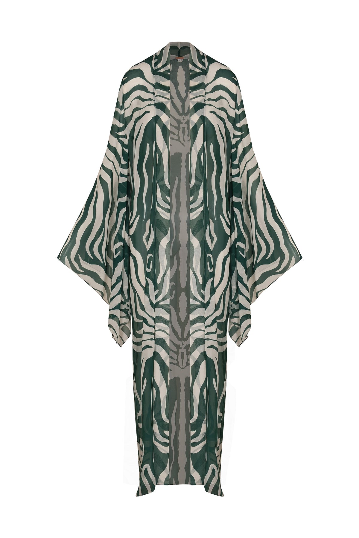 Kimono Amazon en soie - Vert
