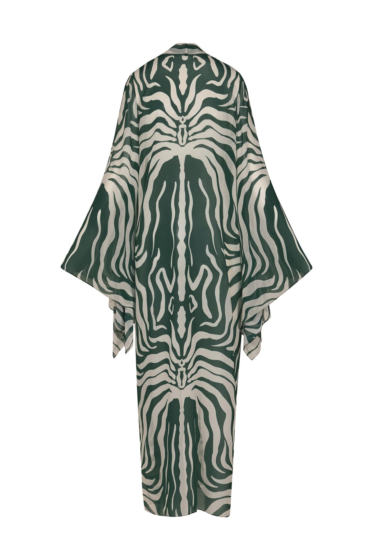 Kimono Amazon en soie - Vert