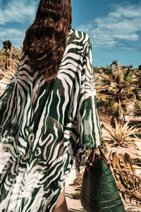 Amazon silk kimono - Green