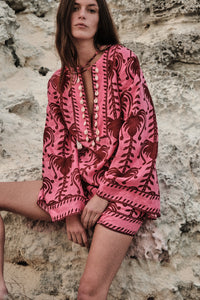 Wild Savannah silk dress - Pink