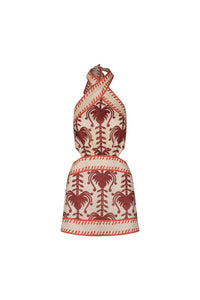 Robe Tide Strength en soie - Rouge