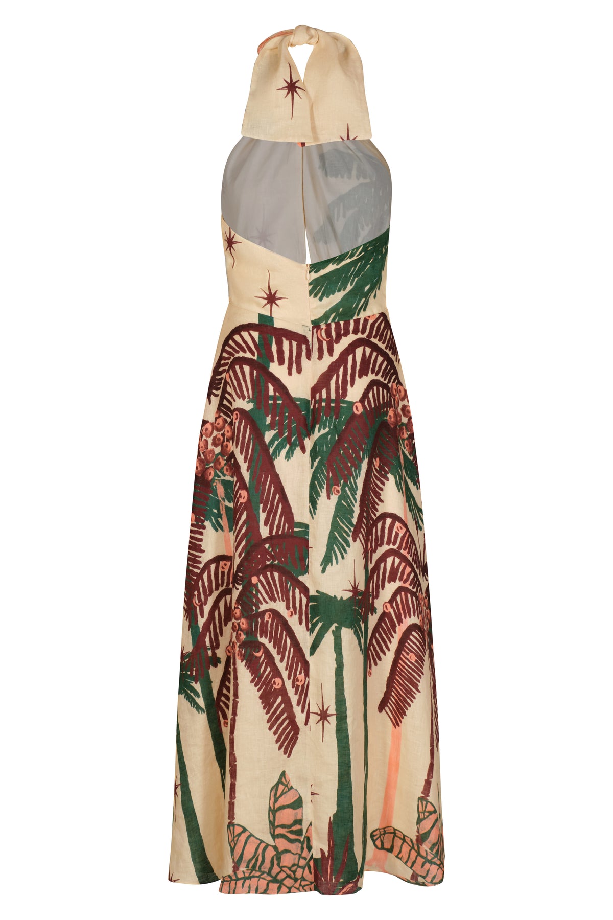 Robe Western Elements en soie - Vert