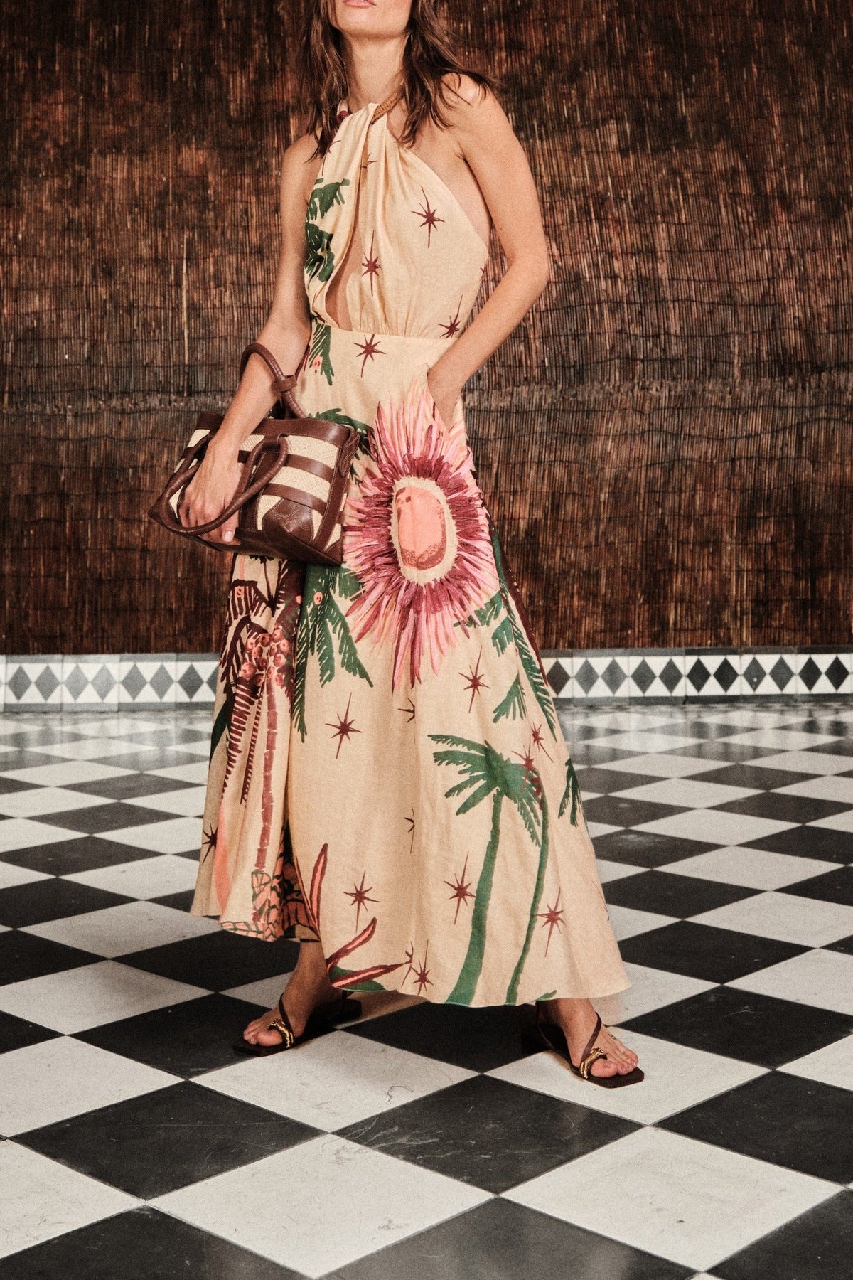 Western Elements silk dress - Green