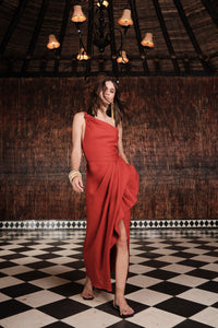 Salsero silk dress - Red