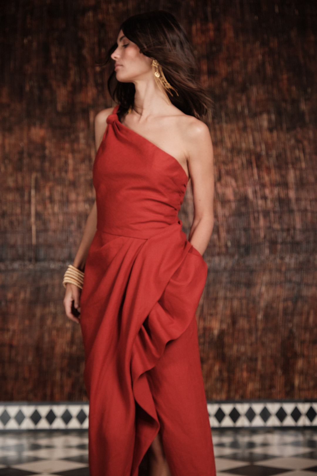 Salsero silk dress - Red
