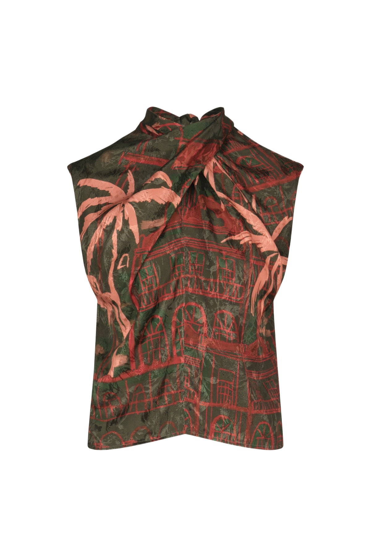 Mystic Shore silk top - Green