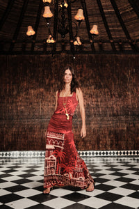 Plant Of Joy Dress - Red