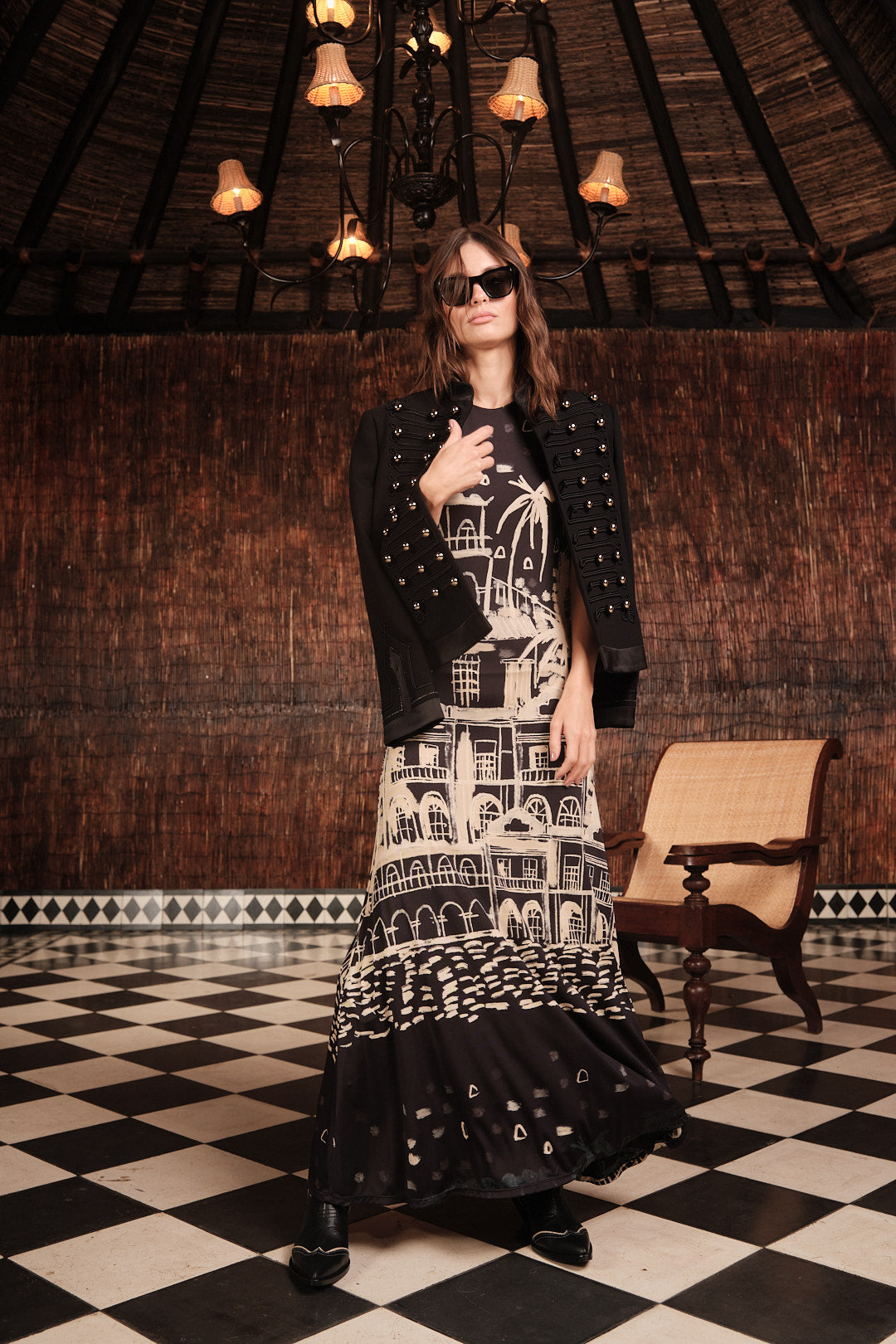 Cardinal Direction Dress - Black
