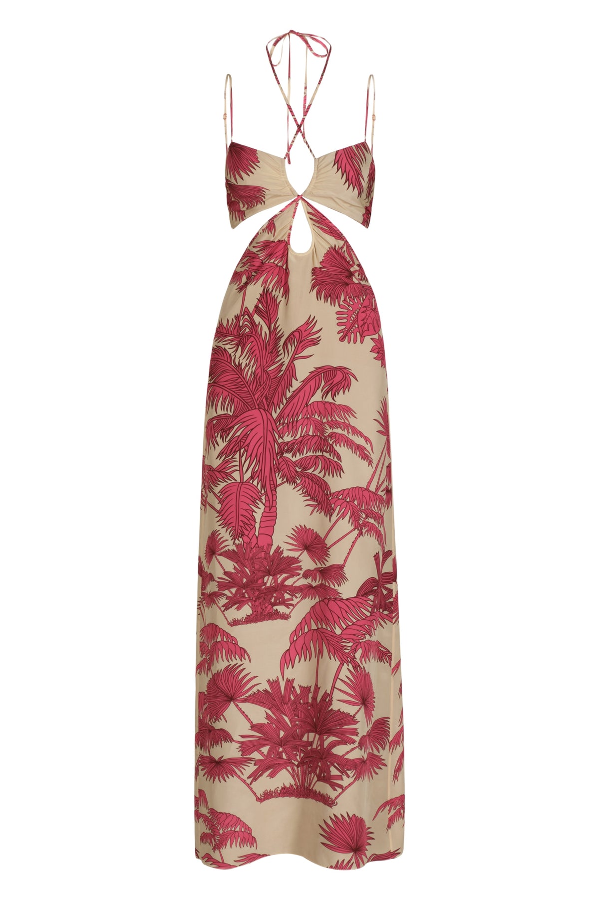 Andalusian Rhythms silk dress - Pink