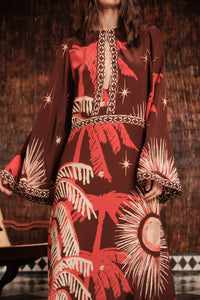 Leyenda Del Tiempo cotton dress - Red