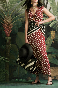 Horizonte Místico Dress - Bordeaux