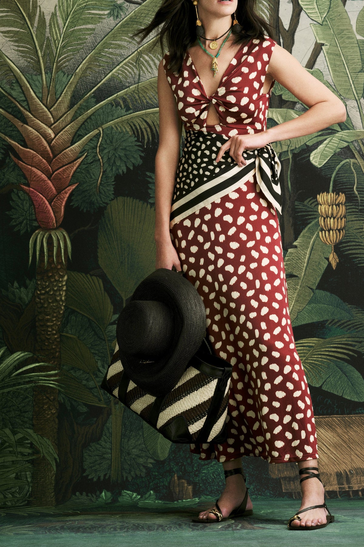Horizonte Místico Dress - Bordeaux