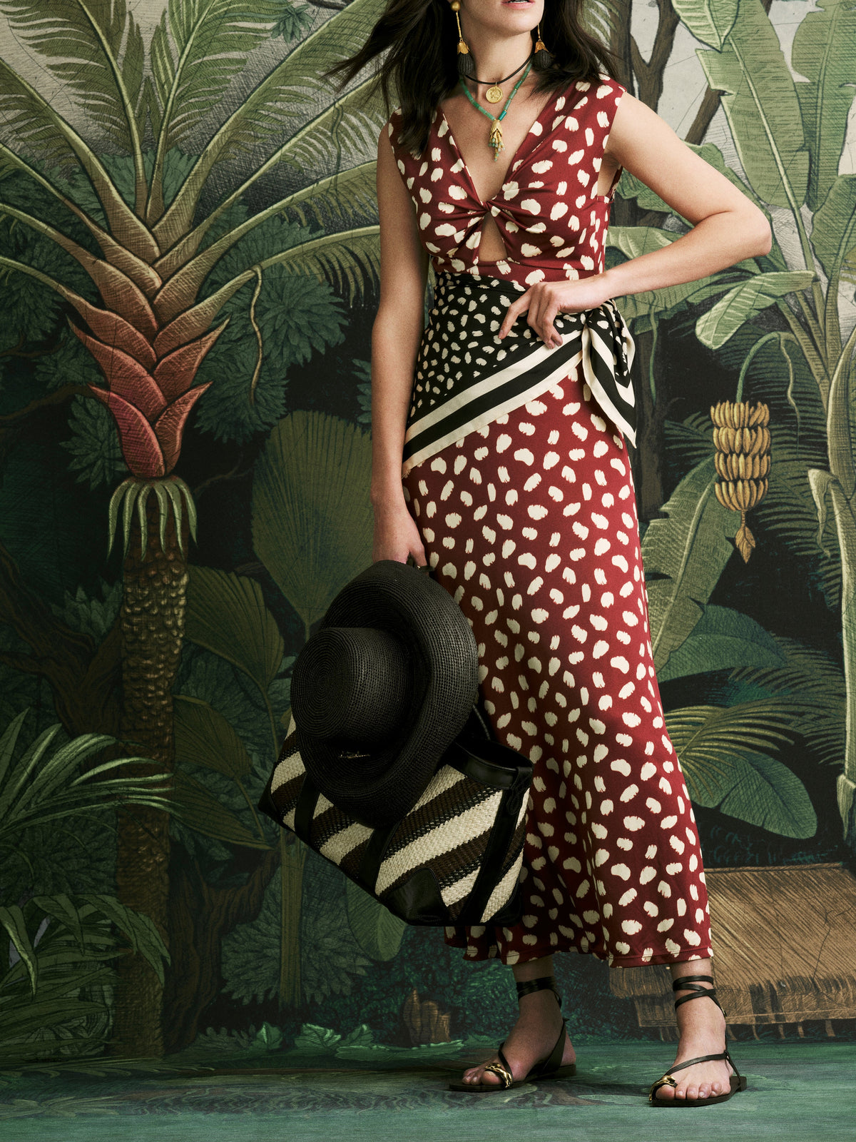 Horizonte Místico Dress - Bordeaux