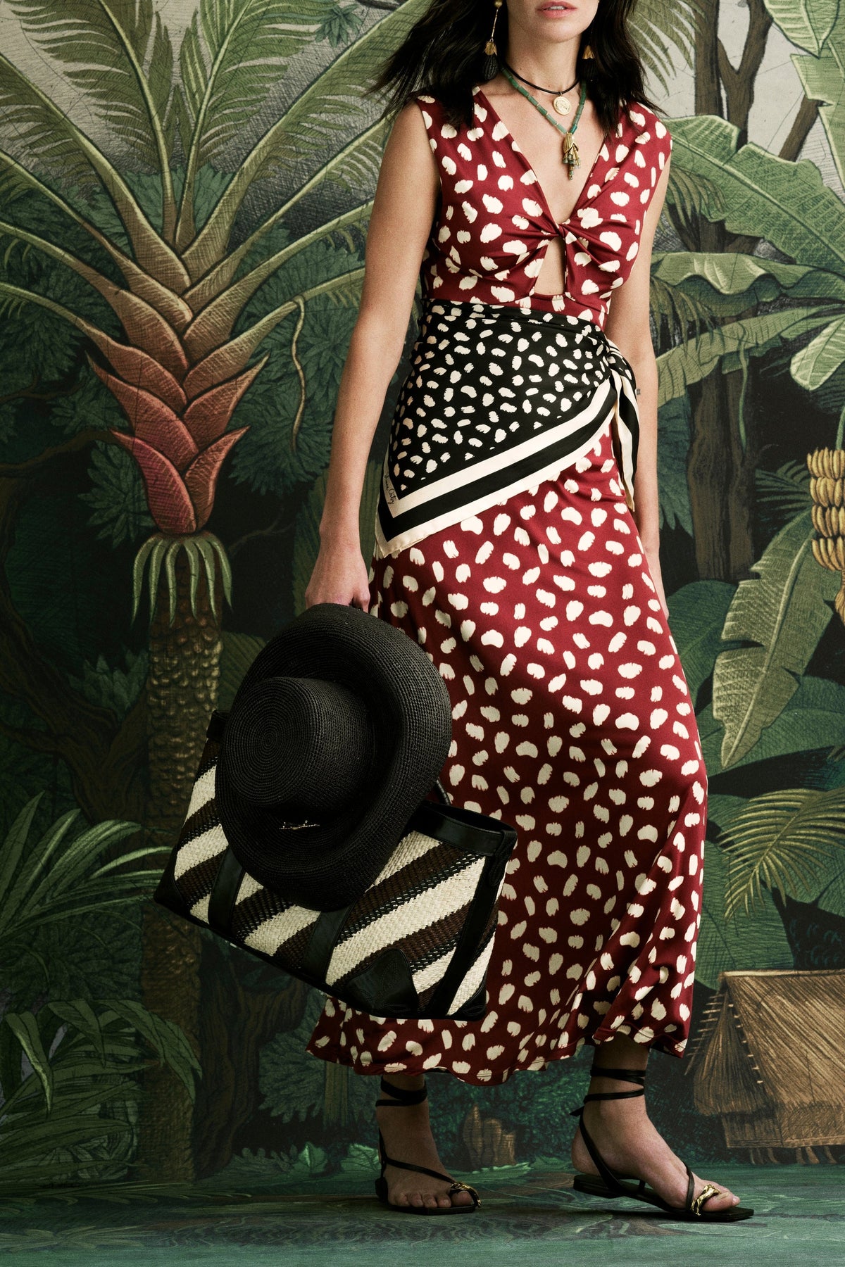 Horizonte Místico Dress - Bordeaux