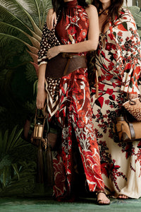 Robe Clean Reinterpretation en lin - Rouge