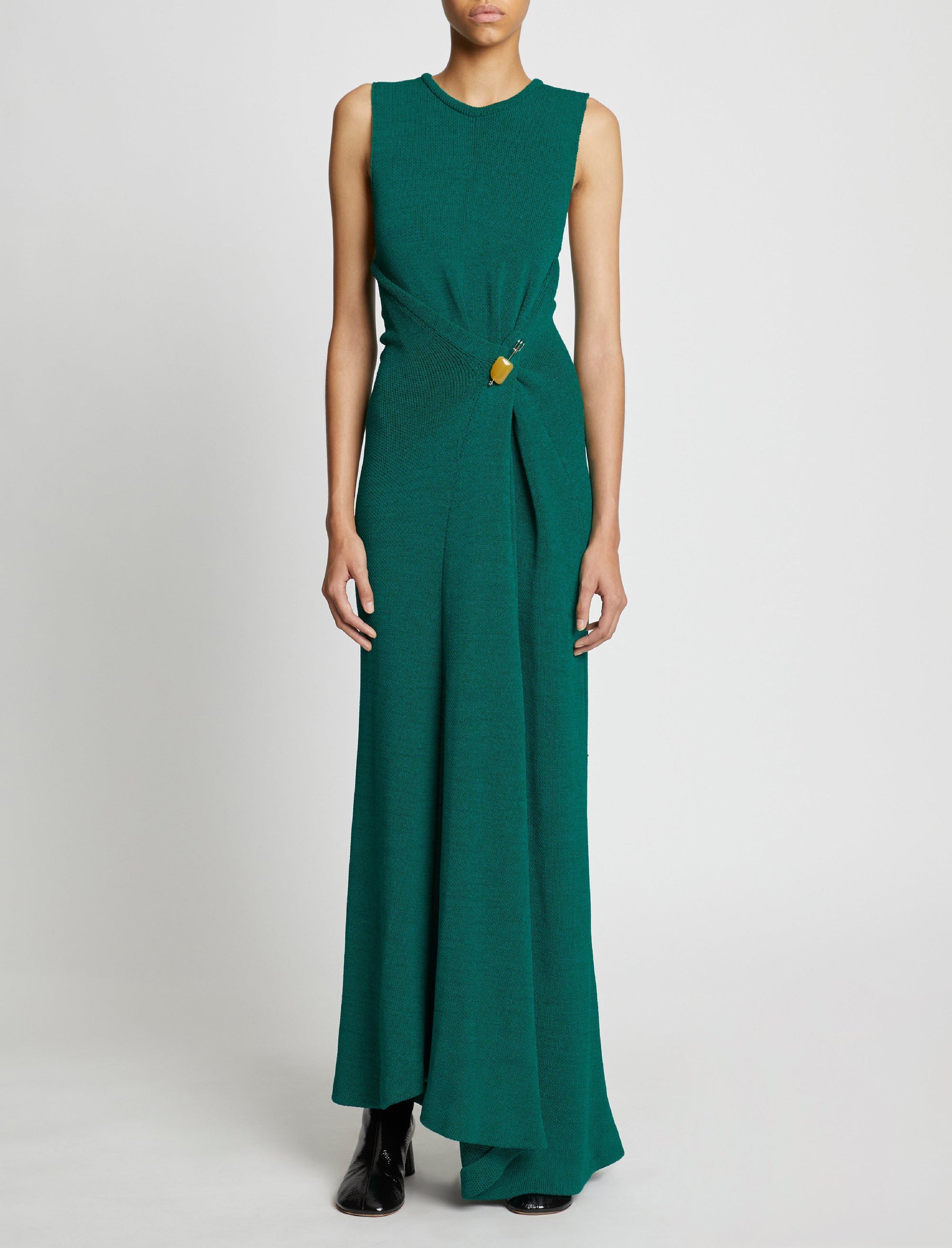 Robe longue dos torsadé - Teal