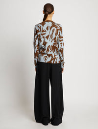 Silk and cashmere jacquard jumper - Fatigue Multicolor