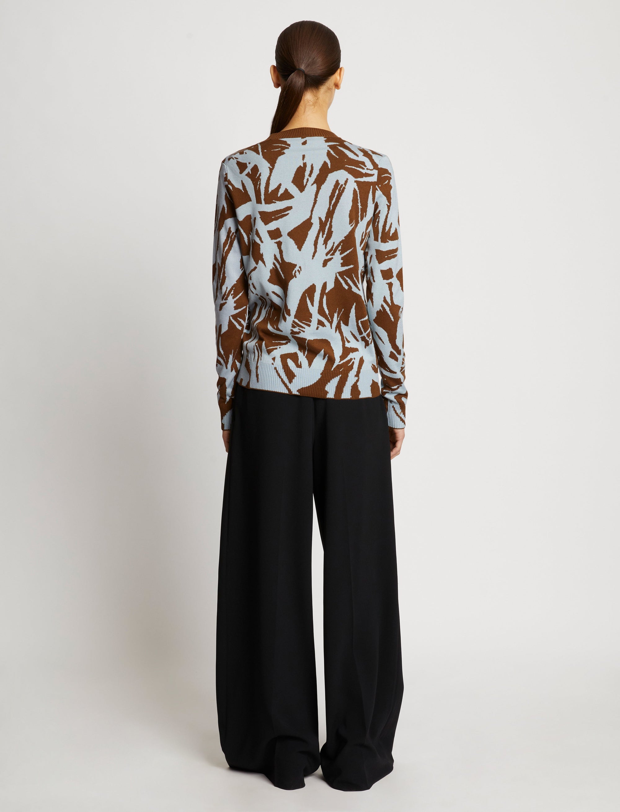 Silk and cashmere jacquard jumper - Fatigue Multicolor