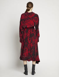 Robe portefeuille à imprimé - Red Multicolor