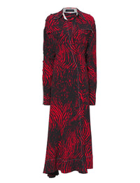 Robe portefeuille à imprimé - Red Multicolor