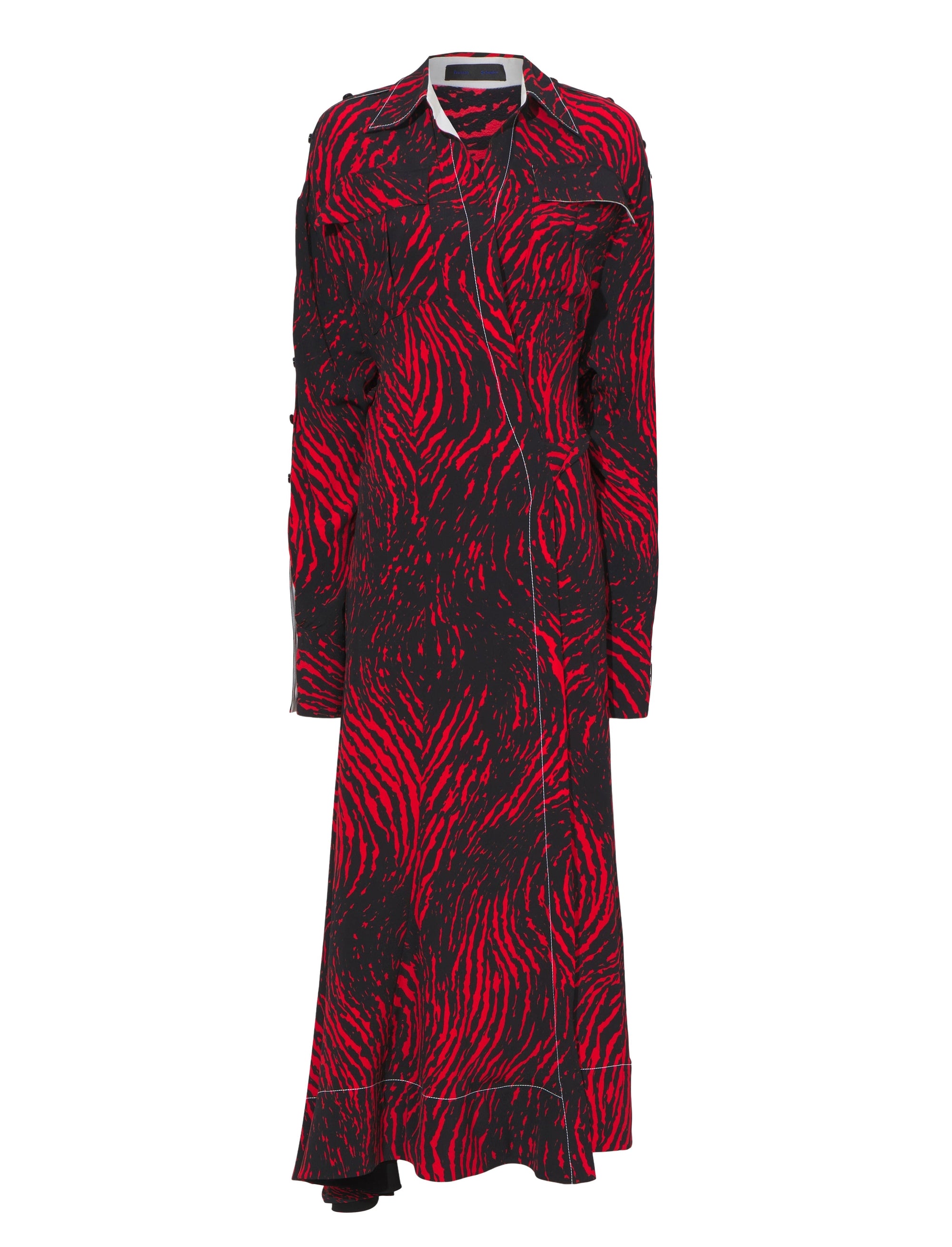 Robe portefeuille à imprimé - Red Multicolor
