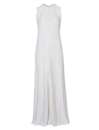 Robe à paillettes en soie - White