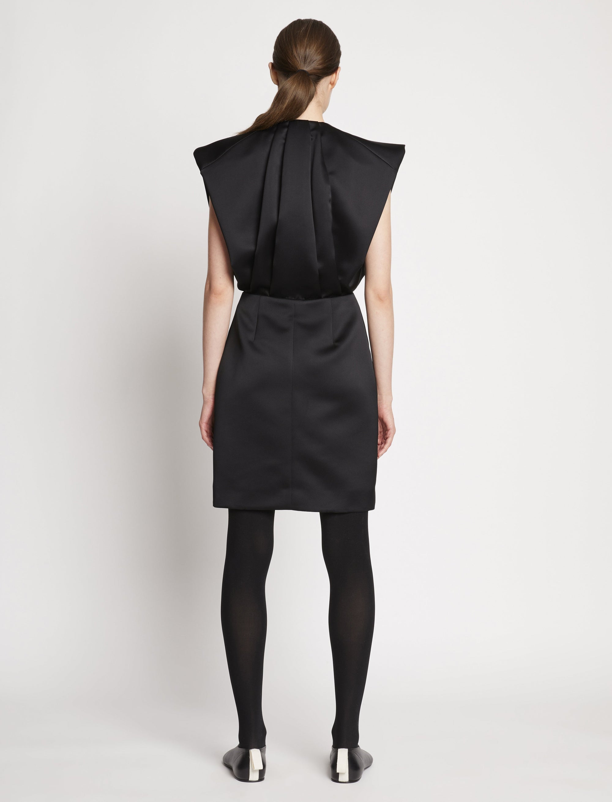 Robe droite en satin - Black